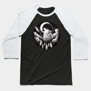 Wolf Dreamcatcher Baseball T-Shirt